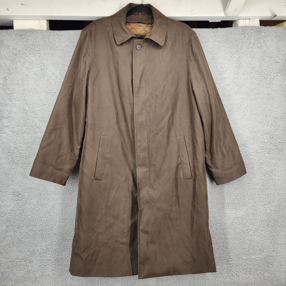 Joseph Abboud Men 38S Raincoat Trench Coat Removable Warmer Rain Stain Repellent